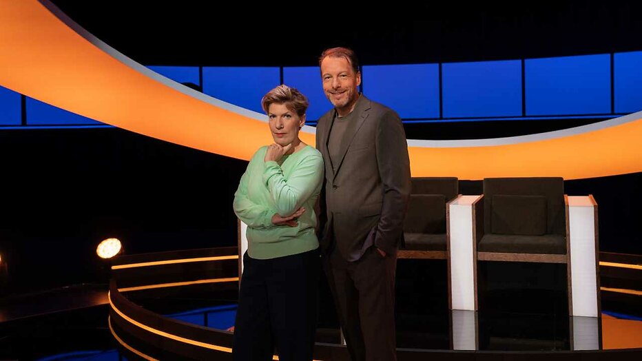 Paulien Cornelisse en Herman van der Zandt in De Slimste Mens