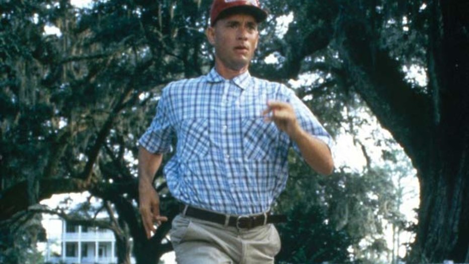 Tom Hanks rent zich rot in Forrest Gump