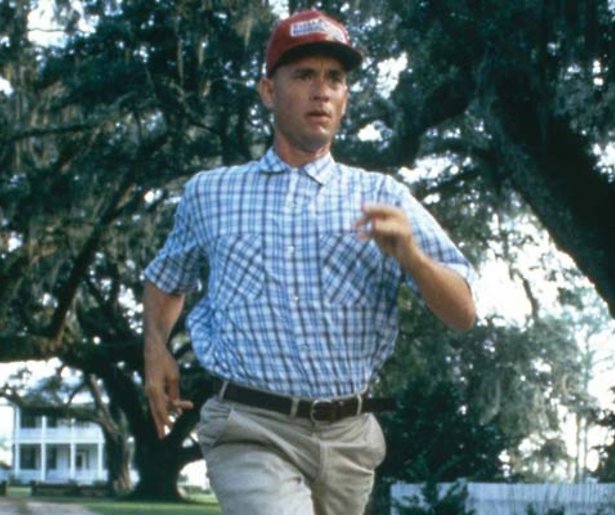 Tom Hanks rent zich rot in Forrest Gump