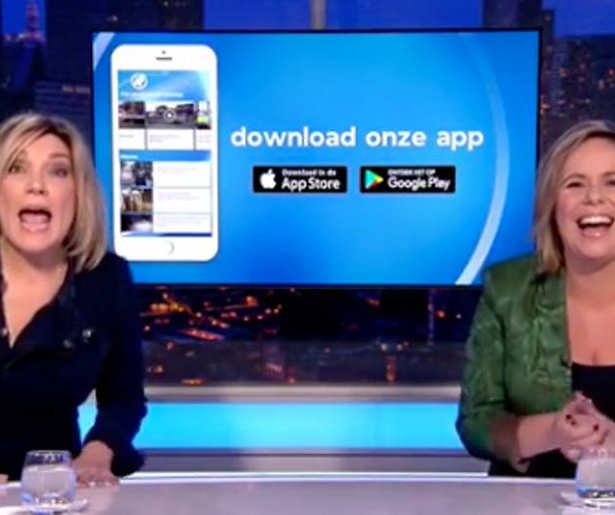 Nieuwslezers verrast door babynieuws op de autocue