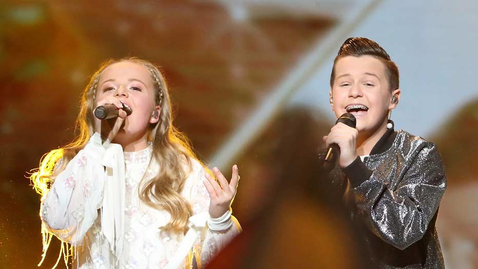 Nederlandse Max en Anne dertiende op Junior Songfestival Nederlandse Max en Anne dertiende op Junior Songfestival