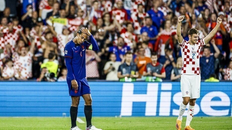 Het Nederlands elftal tegen Kroatië in de halve finale van de Nations League Het Nederlands elftal tegen Kroatië in de halve finale van de Nations League