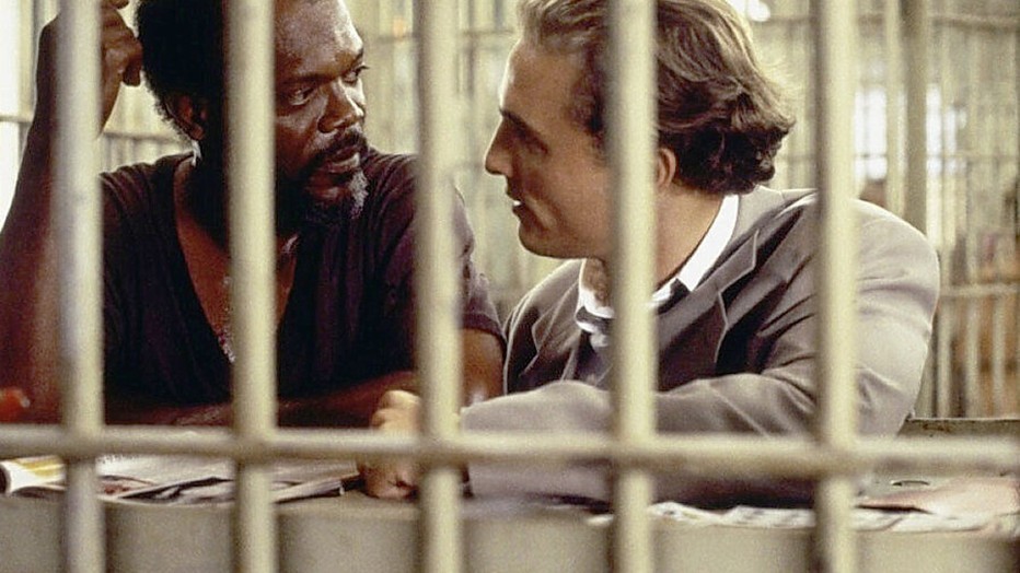 Samuel L. Jackson en Matthew McConaughey in A Time to Kill Samuel L. Jackson en Matthew McConaughey in A Time to Kill