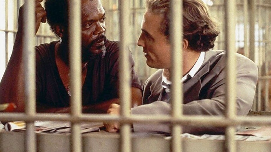 Samuel L. Jackson en Matthew McConaughey in A Time to Kill