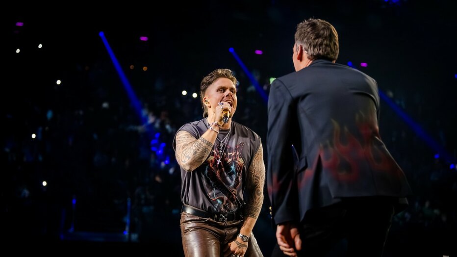 Andre Hazes en Jeroen van der Boom Andre Hazes en Jeroen van der Boom