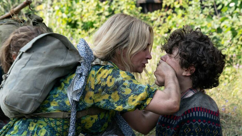 Emily Blunt en Noah Jupe in A Quiet Place Part II