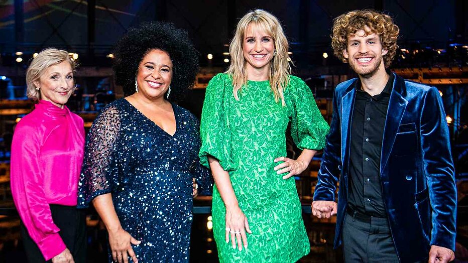 Rosemary Joshua, Tania Kross, Dionne Stax en Floris Kortie Rosemary Joshua, Tania Kross, Dionne Stax en Floris Kortie