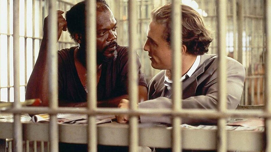 Samuel L. Jackson en Matthew McConaughey in A Time to Kill Samuel L. Jackson en Matthew McConaughey in A Time to Kill