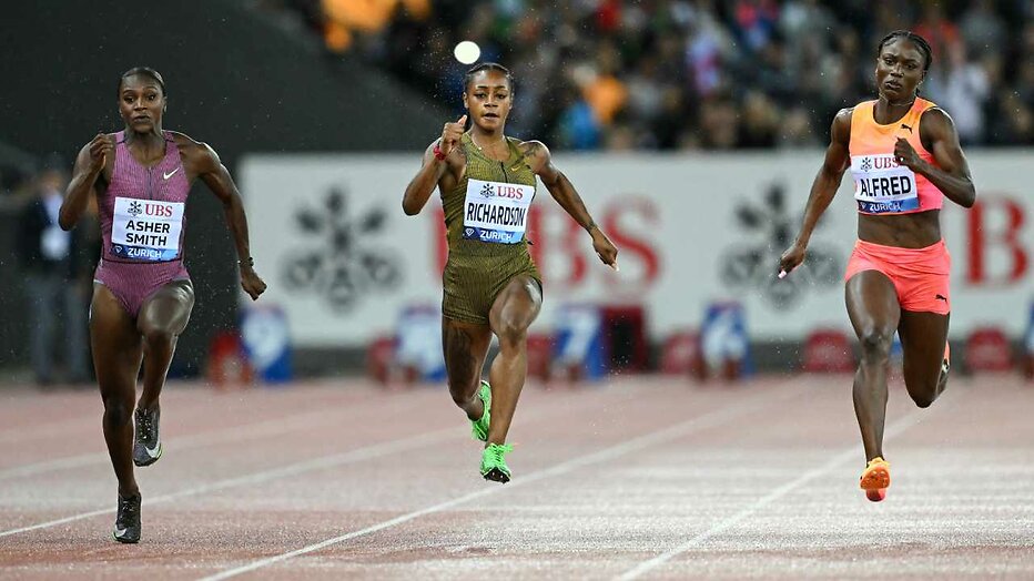 Dina Asher-Smith, Sha'Carri Richardson en Julien Alfred
