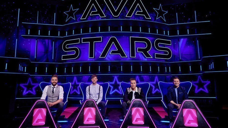 Nick Schilder, Simon Keizer, Nicky Romero en Dan Karaty in Avastars Nick Schilder, Simon Keizer, Nicky Romero en Dan Karaty in Avastars