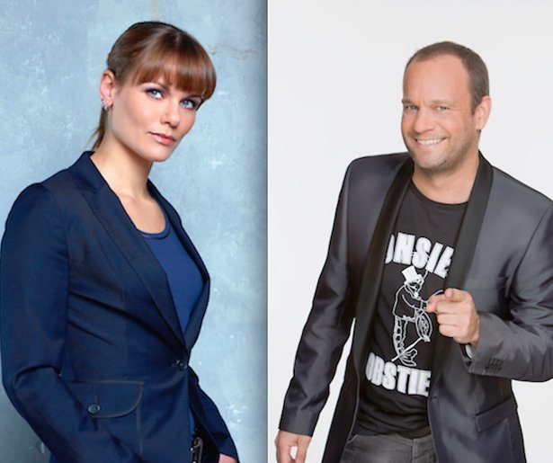 Carlo Boszhard en Angela Schijf in jury Superkids