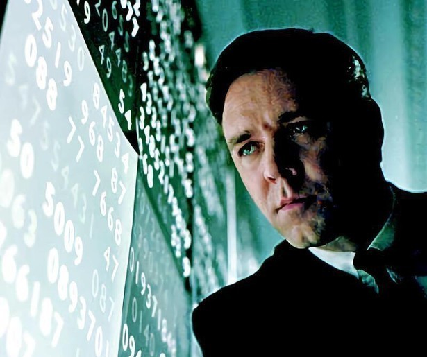 Russell Crowe is in A Beautiful Mind een schizofreen genie