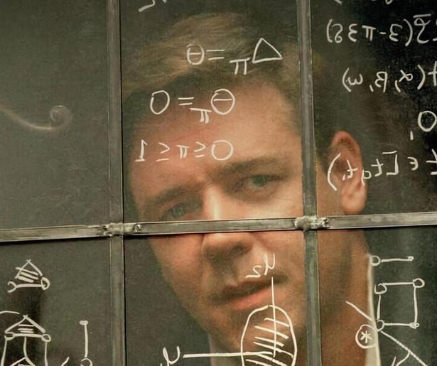 Russell Crowe als schizofreen genie in A Beautiful Mind