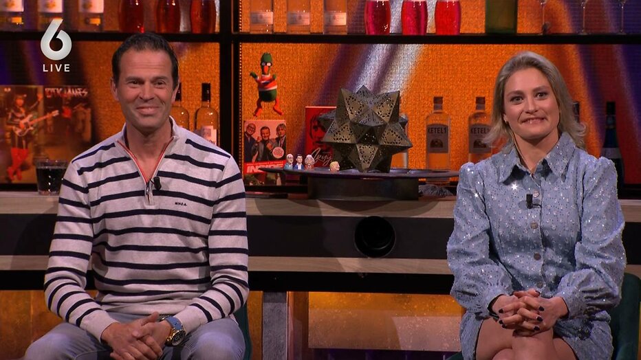 Bas Nijhuis en Roxane Knetemann in Vandaag Inside. Bas Nijhuis en Roxane Knetemann in Vandaag Inside.