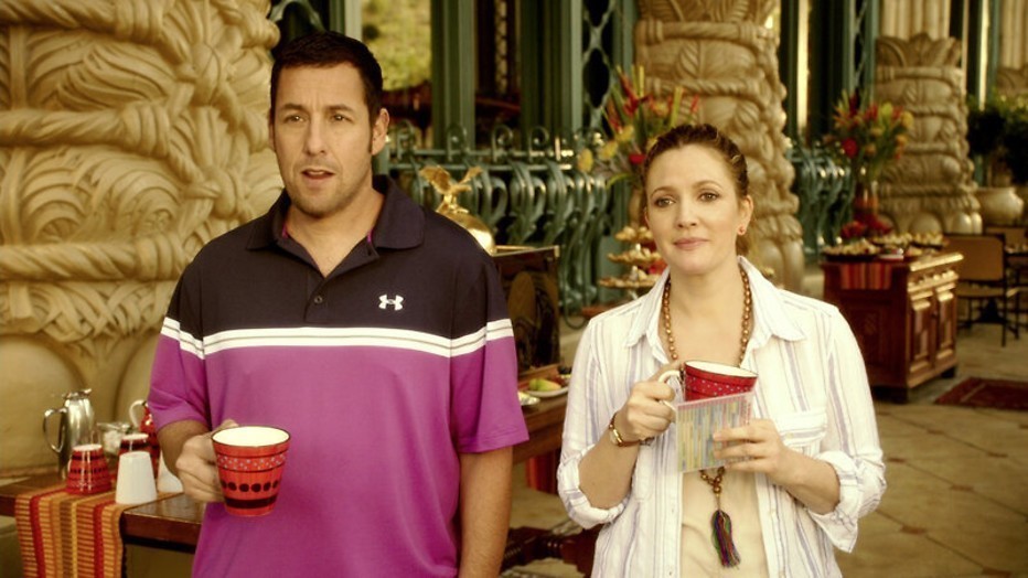 Op vakantie met Adam Sandler en Drew Barrymore Op vakantie met Adam Sandler en Drew Barrymore
