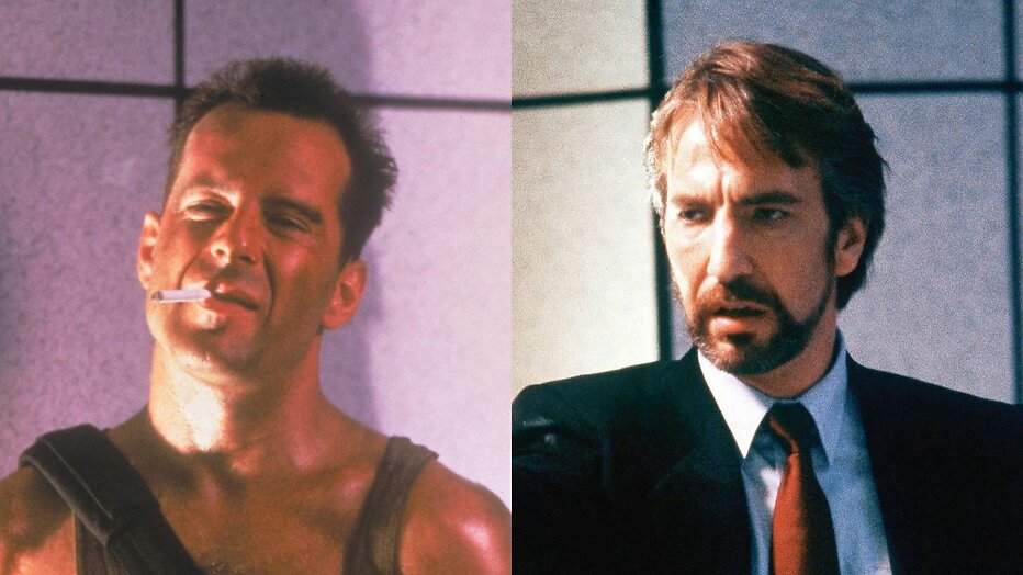 Bruce Willis & Alan Rickman in Die Hard