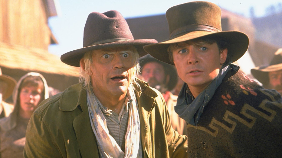Michael J. Fox en Christopher Lloyd in Back to the Future Part III