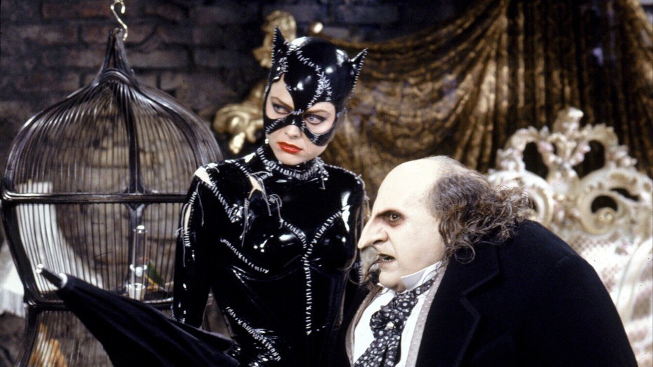 Michelle Pfeiffer en Danny De Vito in Batman Returns Michelle Pfeiffer en Danny De Vito in Batman Returns