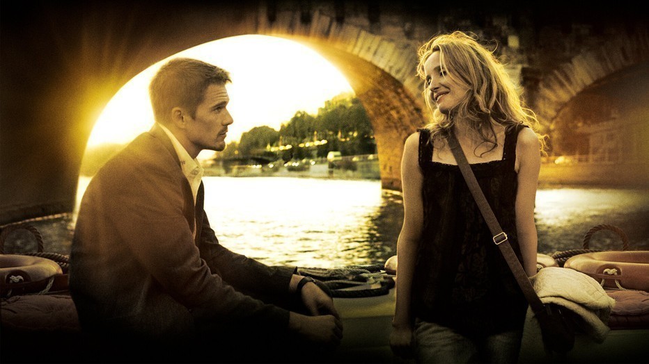 Julie Delpy en Ethan Hawke in Before Sunset Julie Delpy en Ethan Hawke in Before Sunset