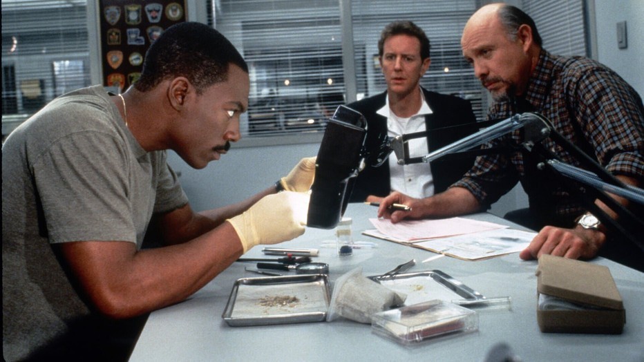 Eddie Murphy als rechercheur Axel Foley in Beverly Hills Cop Eddie Murphy als rechercheur Axel Foley in Beverly Hills Cop