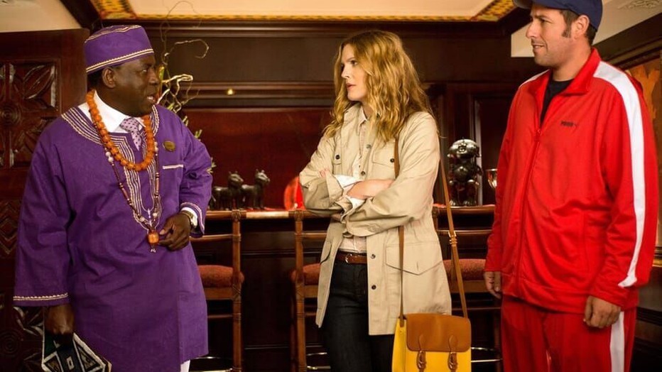 Adam Sandler en Drew Barrymore in Blended Adam Sandler en Drew Barrymore in Blended