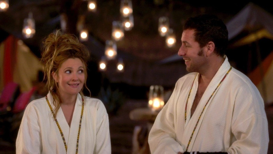 Drew Barrymore en Adam Sandler in Blended