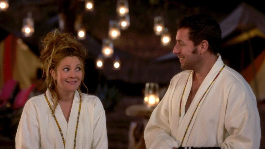 Adam Sandler en Drew Barrymore in Blended