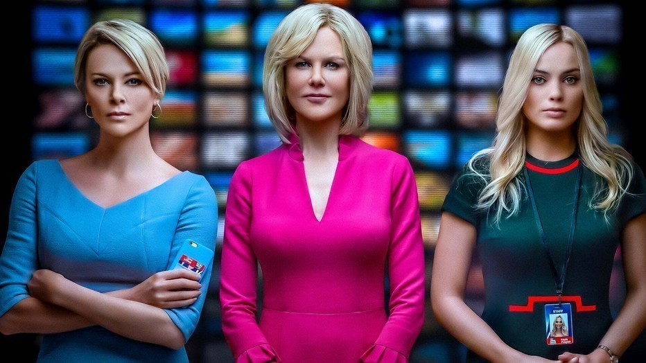 Charlize Theron, Nicole Kidman en Margot Robbie in Bombhsell Charlize Theron, Nicole Kidman en Margot Robbie in Bombhsell