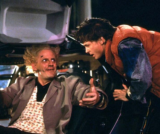 Michael J. Fox reist door de tijd in de filmklassieker Back to the Future