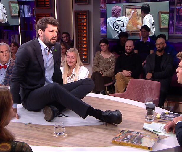 Klimaatactivist niet op handen gedragen na plakactie Jinek