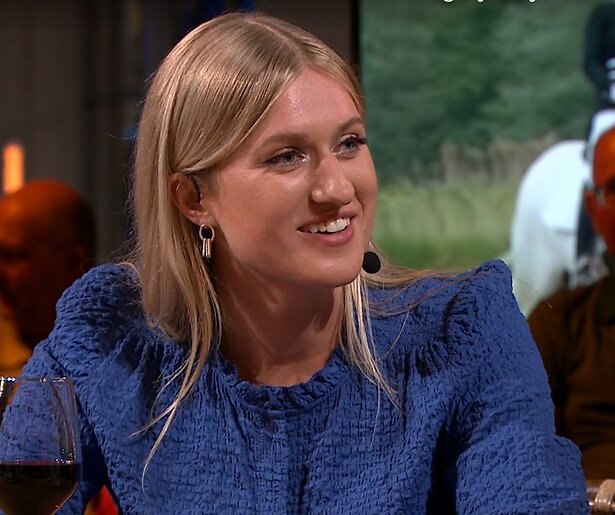 Renze Klamer in verlegenheid gebracht door Britt Dekker