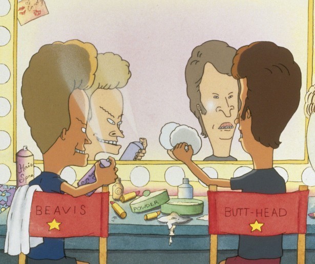 Headbangend Amerika door in Beavis and Butt-Head Do America