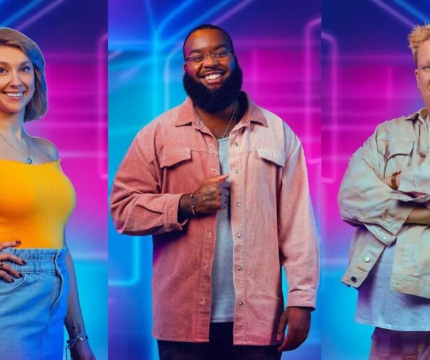 Big Brother-bewoners Karen, Randy en Jimmy strijden om de gunst van de kijkers