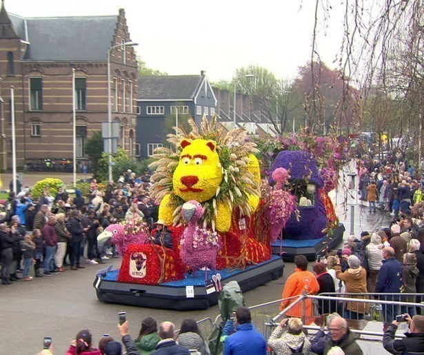 Registratie van de Bloemencorso Bollenstreek te zien op NPO 1