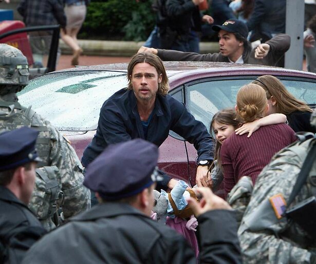 Brad Pitt strijdt tegen bloeddorstige zombies in World War Z