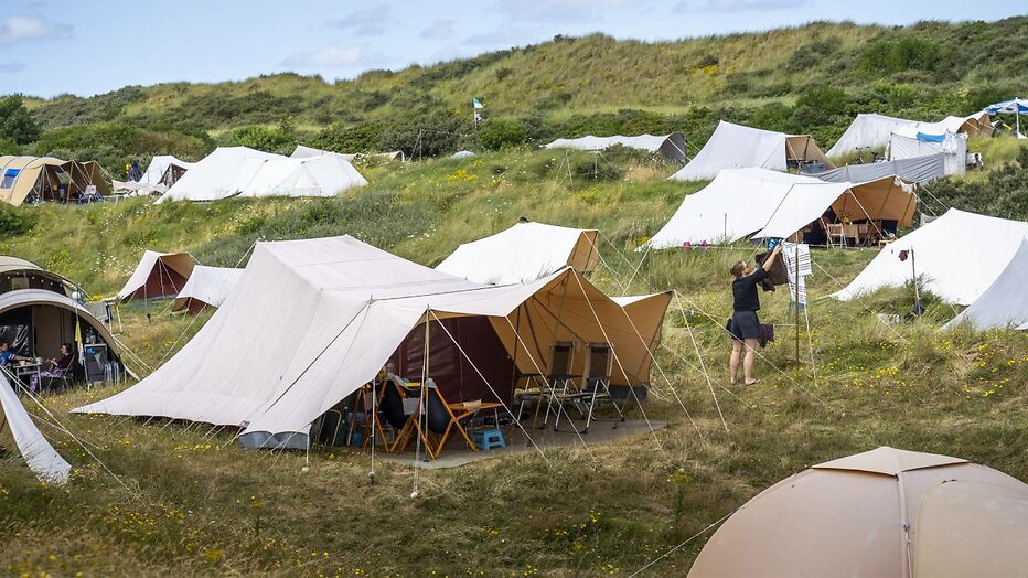 Voorbeeldfoto van een camping op Vlieland. 