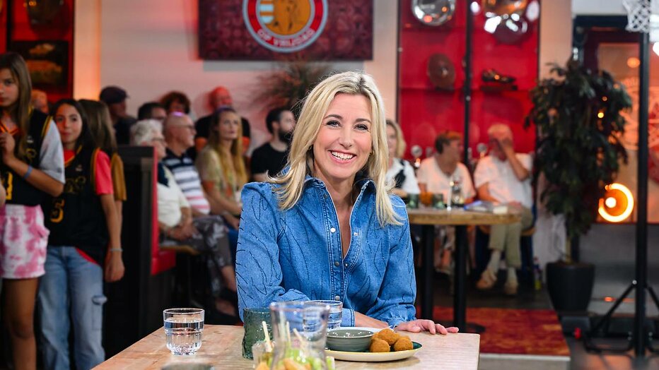 Carrie in haar praatprogramma.