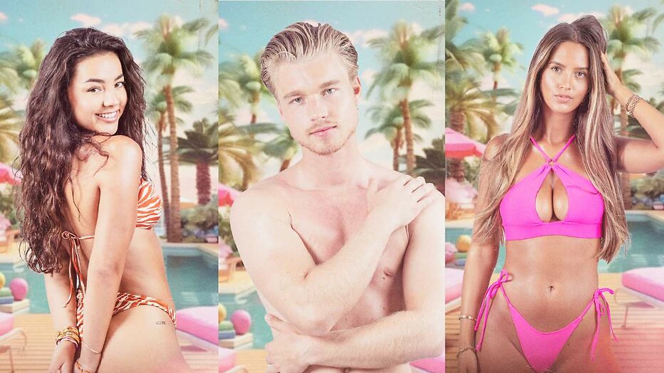 Thirza, Jort en Lot uit Love Island 2023 Thirza, Jort en Lot uit Love Island 2023