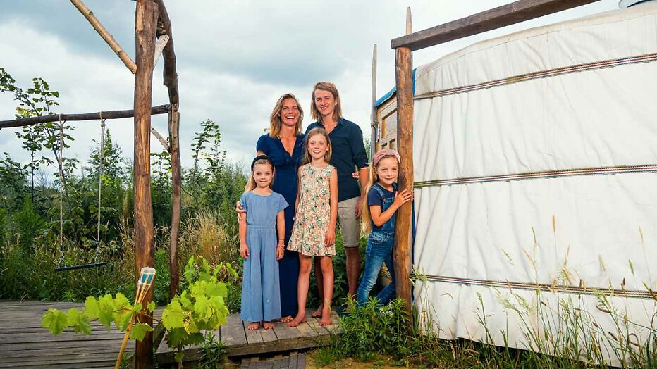 Chantal en Dirk-Jan met hun kinderen