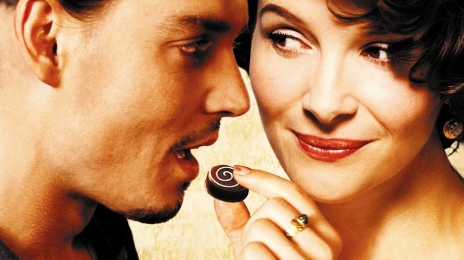 Johnny Depp en Juliette Binoche in Chocolat