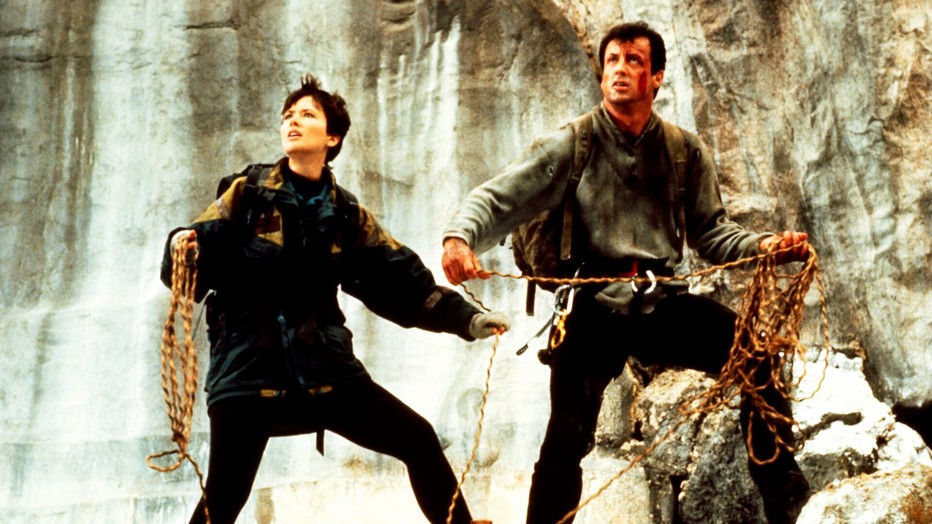 Sylvester Stallone en Janine Turner in Cliffhanger