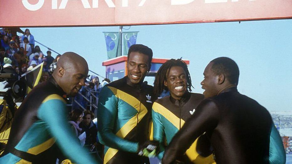 Malik Yoba, Leon Robinson, Rawle D. Lewis en Doug E. Doug in Cool Runnings