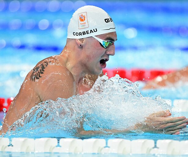 Caspar Corbeau wint brons voor Nederland bij het zwemmen