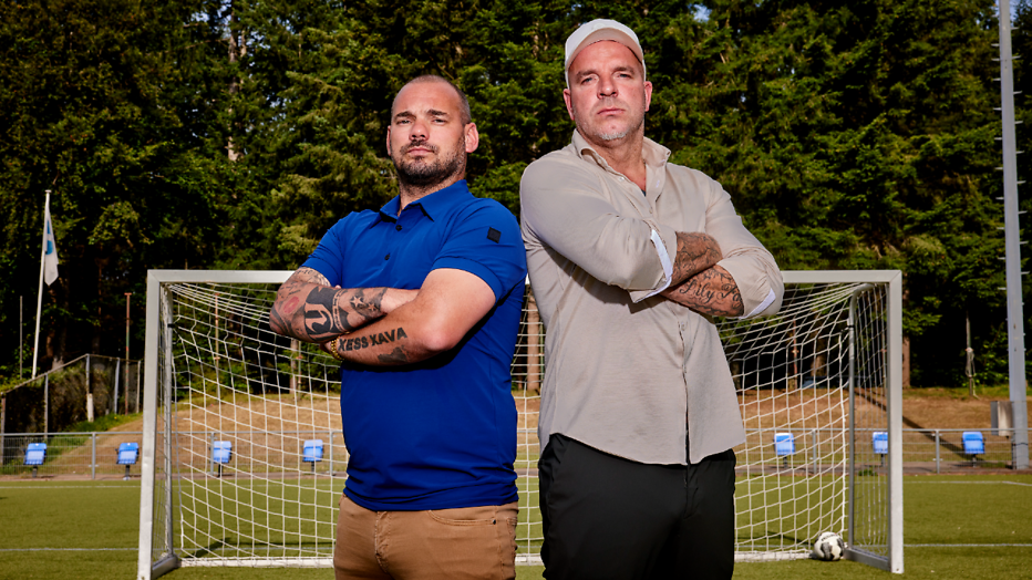 Wesley Sneijder en Andy van der Meijde Wesley Sneijder en Andy van der Meijde