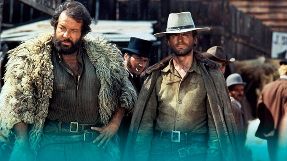Bud Spencer en Terence Hill in De Duivel Kent Geen Genade