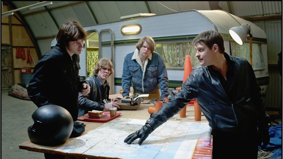 Teun Kuilboer, Reinout Scholten van Aschat, Gijs Naber en Korneel Evers in De Heineken Ontvoering