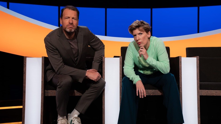 Herman van der Zandt en Paulien Cornelisse voor De Slimste Mens