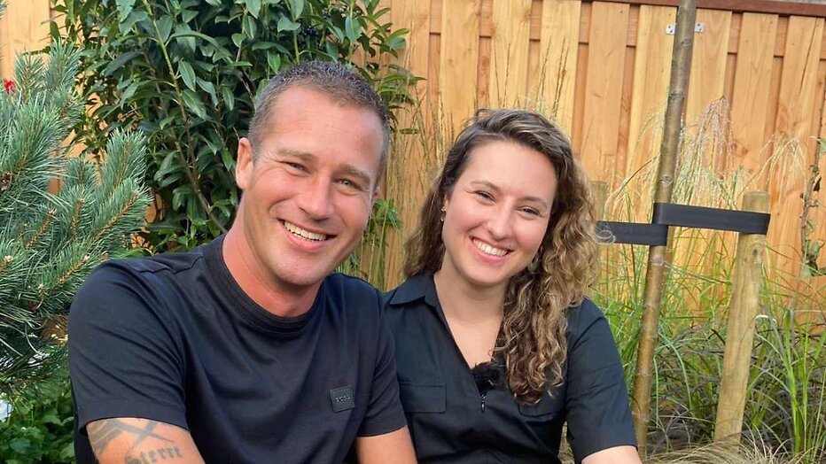 Ivo Putman en Djamilla voor De Grote Tuinverbouwing