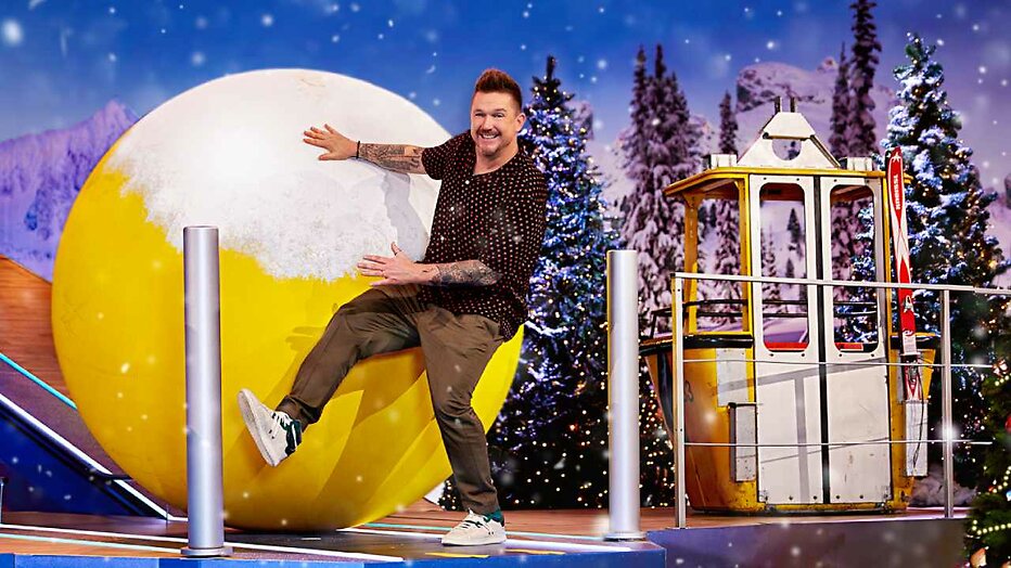 Johnny de Mol in De Kwis met Sneeuwballen Johnny de Mol in De Kwis met Sneeuwballen
