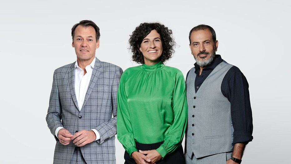 Thijs van den Brink, Margje Fikse en Kefah Allush Thijs van den Brink, Margje Fikse en Kefah Allush